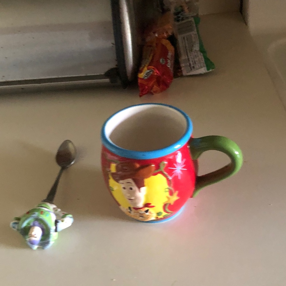 Kids Toy Story Ceramic Mug with Green Handle